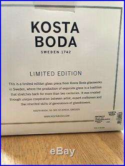 Kosta Boda Septum Vase Grey, Limited Edition, New and Unused in Original Box