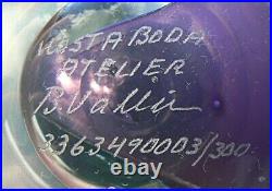 Kosta Boda Signed Bertil Vallien Atelier Art Glass Vase 12 POUNDS! MINT COND