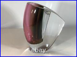 Kosta Boda Signed Goran Wharff Mirage Art Glass Vase. Colour Red. Stunning