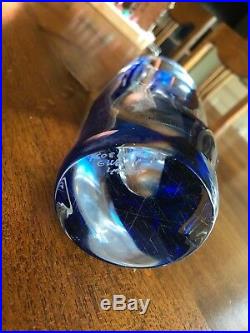 Kosta Boda Signed Seaside Glass Vase in Blue in perfect condition, STUNNING