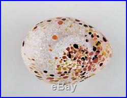Kosta Boda. Six eggs in colored art glass. Swedish design, late 20th C
