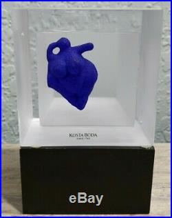 Kosta Boda Snapshots Sculpture by Kjell Engman Rare Nude Woman Standing Blue