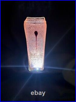 Kosta Boda Style Vase, Ulrica Hydman-Vallien, Sweden, Crystal, Pink