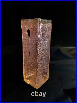 Kosta Boda Style Vase, Ulrica Hydman-Vallien, Sweden, Crystal, Pink