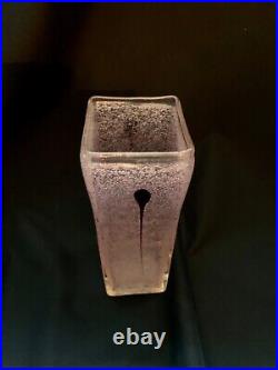 Kosta Boda Style Vase, Ulrica Hydman-Vallien, Sweden, Crystal, Pink