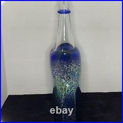 Kosta Boda Sweden Bertil Vallien Extra Large Art Glass Bottle/Vase Blue #89262