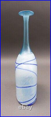 Kosta Boda Sweden Bertil Vallien Galaxy Blue Art Glass Bottle Vase Large 10
