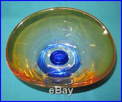 Kosta Boda Sweden Garan Warff Modern Art Glass Vision Bowl