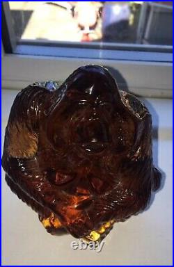 Kosta Boda Sweden Glass Figure ° Orangutan ° World Wildlife Fund 1979 ° Sign. K
