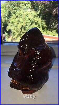 Kosta Boda Sweden Glass Figure ° Orangutan ° World Wildlife Fund 1979 ° Sign. K