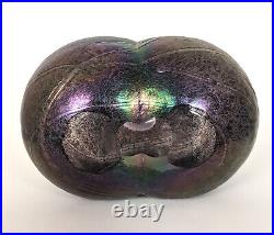 Kosta Boda Sweden glass vase Bertil Vallias volcano buttocks purple 24 cm height