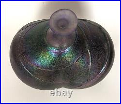 Kosta Boda Sweden glass vase Bertil Vallias volcano buttocks purple 24 cm height