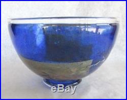 Kosta Boda Swedish Art Glass Bowl Satellite Bertil Vallien Signed 1960s
