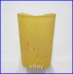 Kosta Boda Swedish Art Glass Yellow'Chiko' Vase No 49606 by Bertil Vallien