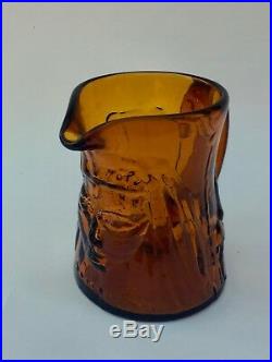 Kosta Boda Swedish Glass by Erik Hoglund, Six Pieces, Amber