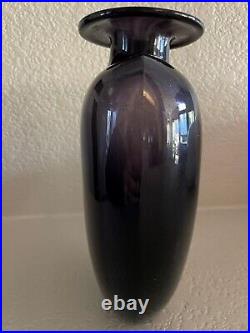 Kosta Boda Swing Vase Kjell Engman 48889 Purple 9.5 Art Glass Sweden