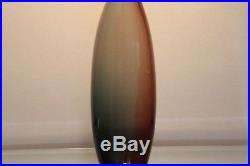 Kosta Boda TOBAGO Bottle Bud Vase Signed Designer Kjell Engman 17 Tall Mint