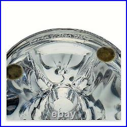 Kosta Boda Taper Candle Holders Crystal Heavy Clear Glass Signed 2Pcs