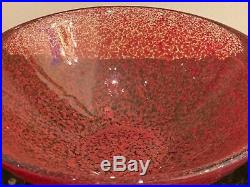 Kosta Boda Tellus Large 12 Red Art Glass Bowl Designed by Anna Ehrner