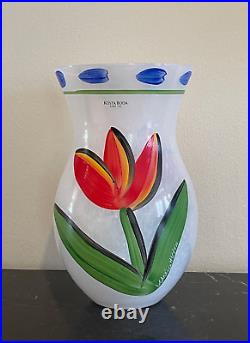 Kosta Boda Tulip Glass Vase Signed by Ulrica Hydman-Vallien Model 49713