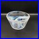 Kosta Boda UHV Glass Bowls Handcrafted Scandinavian Art Glass with Swirled Blue