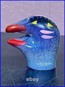 Kosta Boda Ulrica Hydman Vallien 1989 Glass Birdy Sculpture Signed & numbered