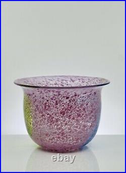 Kosta Boda Ulrica Hydman Vallien Multicolor Spatter Vase Signed & Numbered 57868