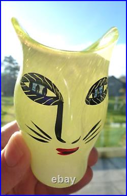 Kosta Boda Ulrica Hydman-Vallien glass Open Minds Vase Smaller Version Stunning