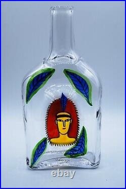 Kosta Boda Ulrica Hydman-vallien. Vase/bottle Indian Summer. Signed