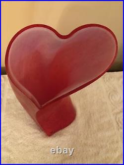 Kosta Boda Valentino Red Heart Vase Sweden