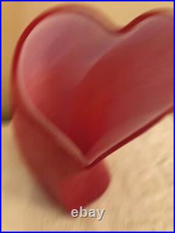 Kosta Boda Valentino Red Heart Vase Sweden