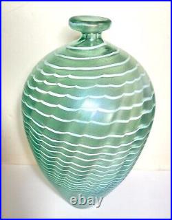 Kosta Boda Vallien Iridescent Vase Minos Artist's Collection Vintage