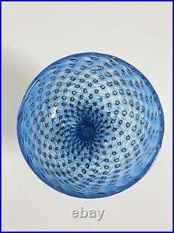 Kosta Boda Vase Bowl Glass Design Cirrus by Bertil Vallien Signed Blue Art