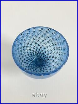 Kosta Boda Vase Bowl Glass Design Cirrus by Bertil Vallien Signed Blue Art