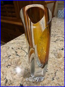 Kosta Boda Vase. Signed By G Warff. #2040202 (12 inches high)