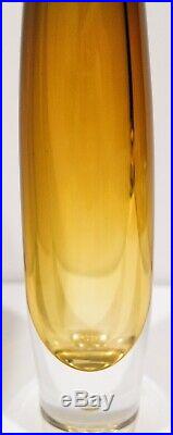 Kosta Boda Vicke Lindstrand 13 Mid-Century Gold-Blue Glass Vase Circa 1960s