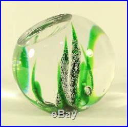 Kosta Boda Vicke Lindstrand Seaweed Studio Cased Art Glass Paperweight Signed