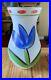 Kosta Boda Vintage Glass Vase with a Tulip Image & Signed