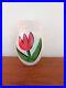 Kosta Boda Vintage Glass Vase with a Tulip Image & Signed