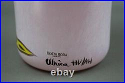 Kosta Boda Vintage Open Minds By Ulrica Hydman Vallien Pink Art Glass Vase 13.5