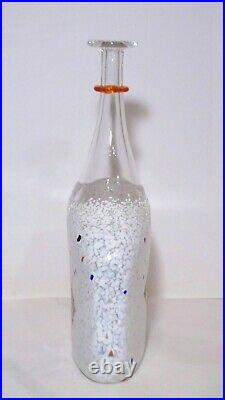Kosta Boda White Satellite Bottle Vase, Bertil Vallien, 28 cm High. Excellent