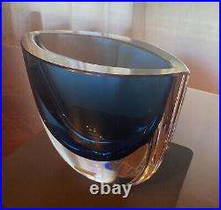 Kosta Boda almond shaped art glass vase