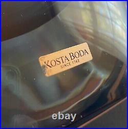 Kosta Boda almond shaped art glass vase