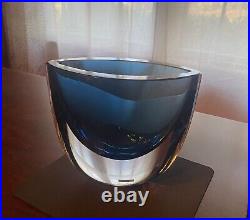 Kosta Boda almond shaped art glass vase