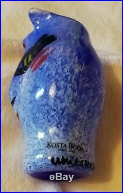 Kosta Boda by the late Ulrica-Hydman Vallien Open Minds Small Blue Vase