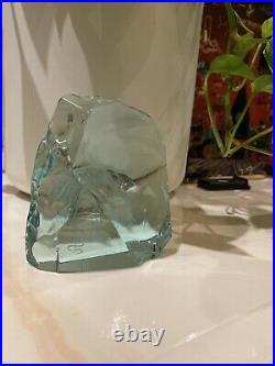 Kosta Boda glass design very rare Unique glass block in art glass