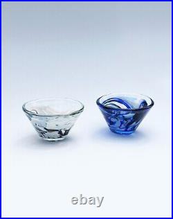 Kosta Boda of Sweden. Pair of blown glass bowls by Anna Ehrner