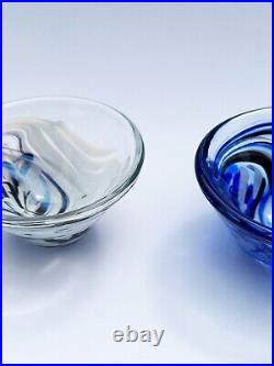 Kosta Boda of Sweden. Pair of blown glass bowls by Anna Ehrner