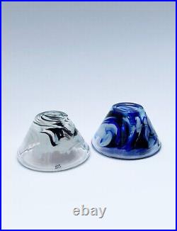 Kosta Boda of Sweden. Pair of blown glass bowls by Anna Ehrner