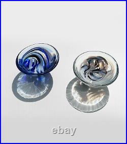 Kosta Boda of Sweden. Pair of blown glass bowls by Anna Ehrner